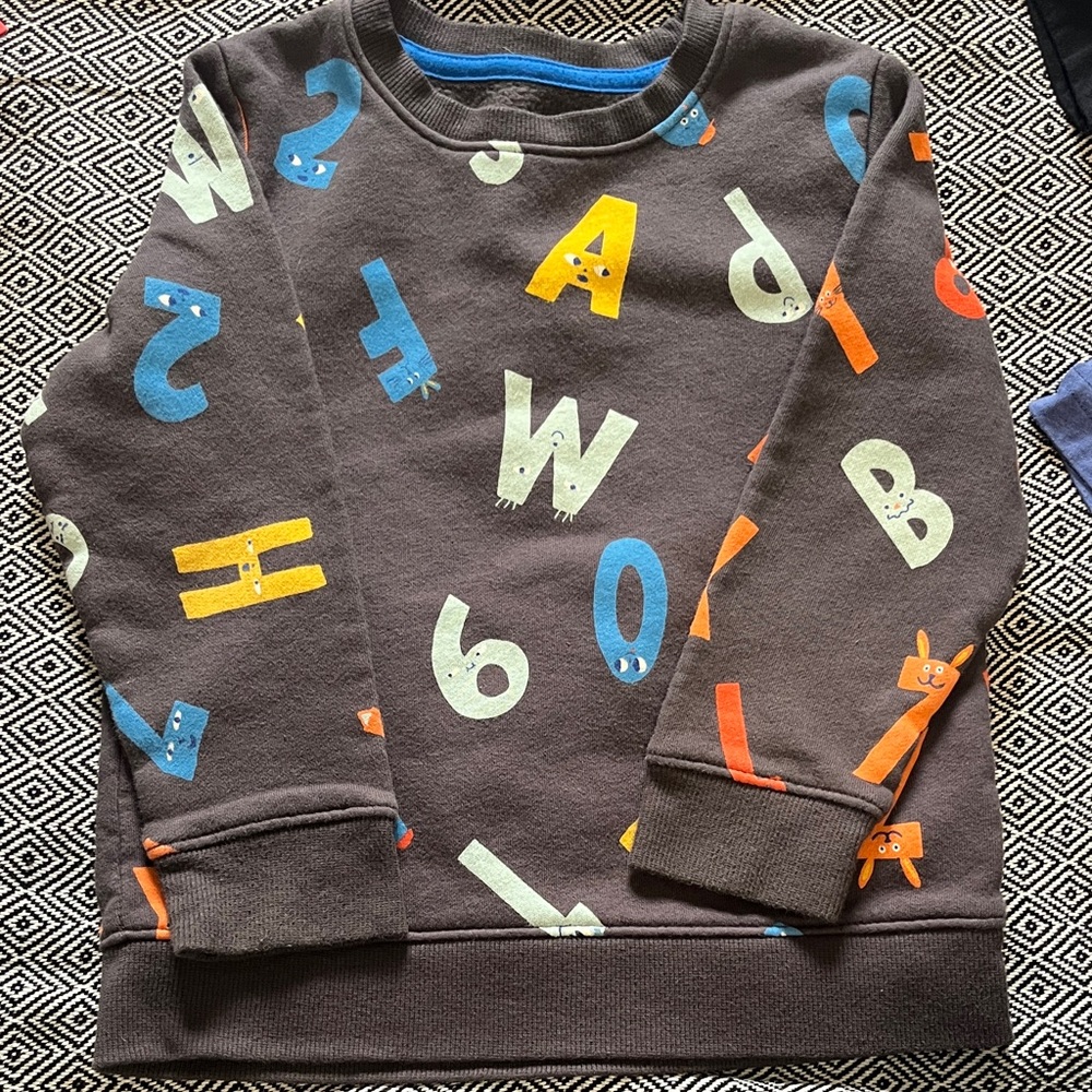 Cat & Jack Multicolor Alphabet Sweatshirt